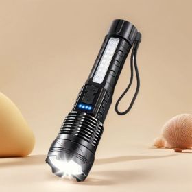 One Piece Of A76 Flashlight Can Handle All Situations Of Outdoor Exploration And Emergency Lighting. It Is A Must-have For Every Family. (Color: Black)